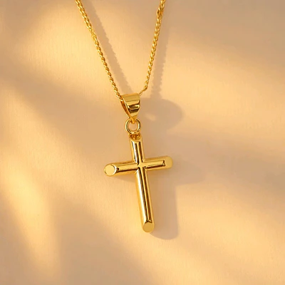 CADENA CRUZ LISA GRANDE