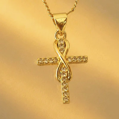 CADENA CRUZ INFINITO BRILLANTE