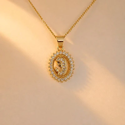 CADENA VIRGEN MARIA BRILLANTE