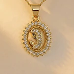 CADENA VIRGEN MARIA BRILLANTE
