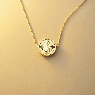 CADENA VIRGEN MEDALLA DORADA