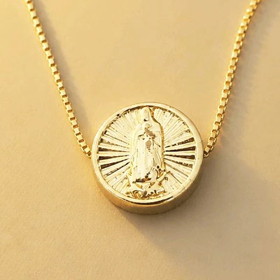 CADENA VIRGEN MEDALLA DORADA