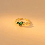 ANILLO MARIPOSA VERDE BRILLANTE