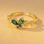 ANILLO MARIPOSA VERDE BRILLANTE