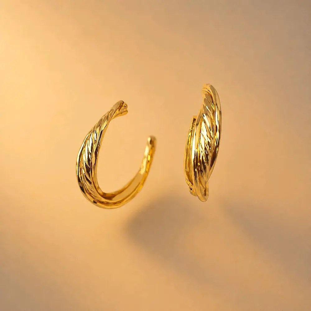 AROS CANDONGAS HOJA DORADA