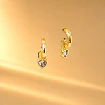 MINI AROS CORAZON COLGANTE BRILLANTES