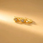 MINI AROS CORAZON COLGANTE BRILLANTES
