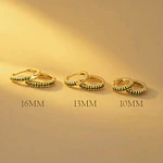 MINI AROS CIRCON VERDES GRANDES 16MM