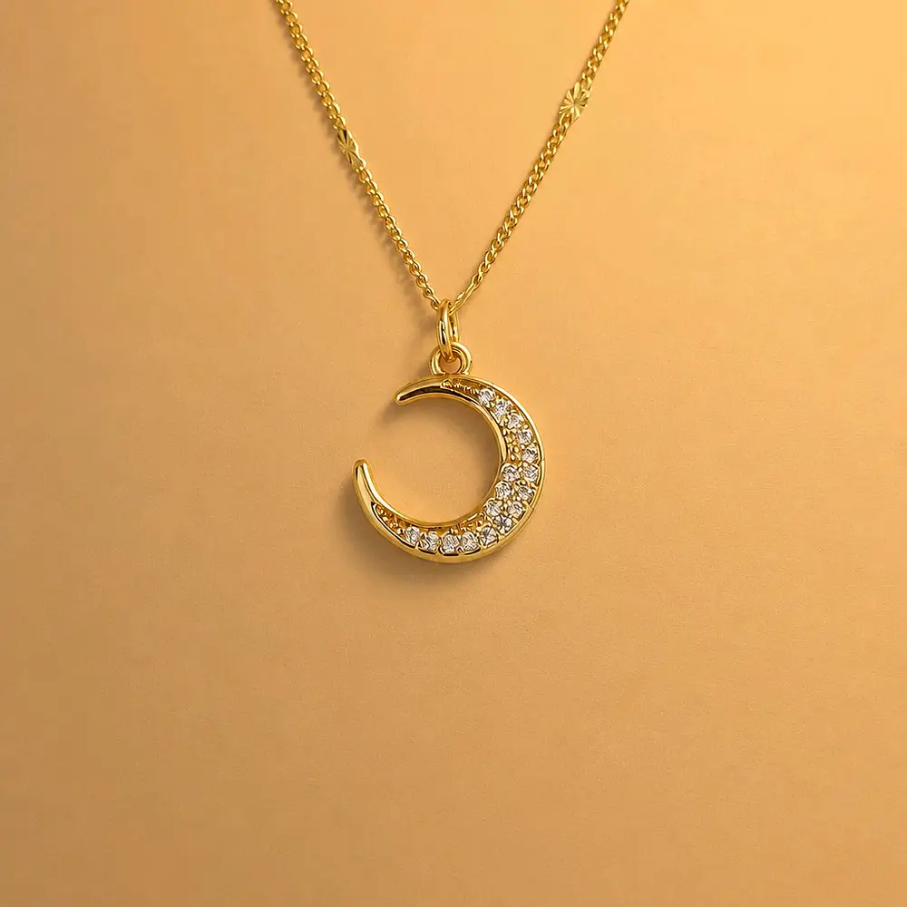 CADENA LUNA BRILLANTE