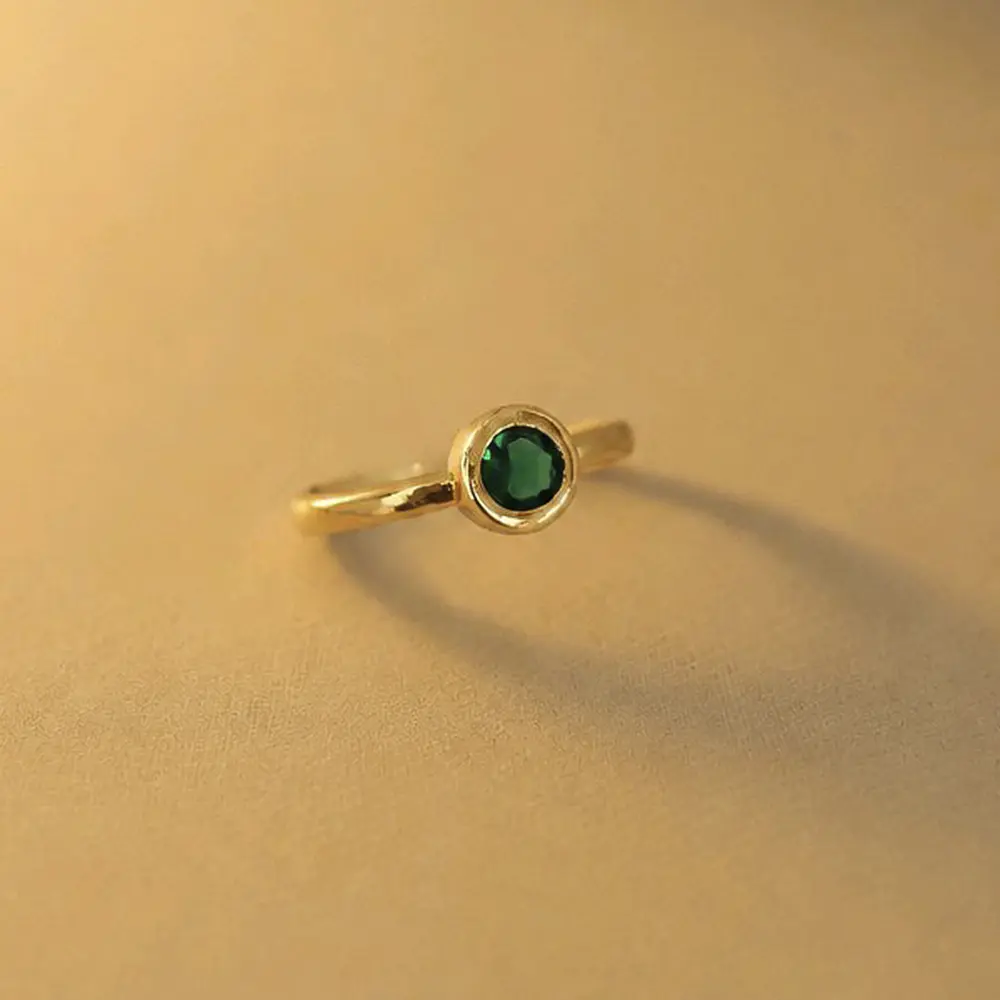 ANILLO SOLITAIRE VERDE