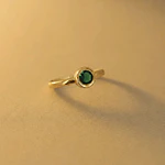 ANILLO SOLITAIRE VERDE