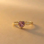 ANILLO CORAZON SOLITAIRE PALOROSA