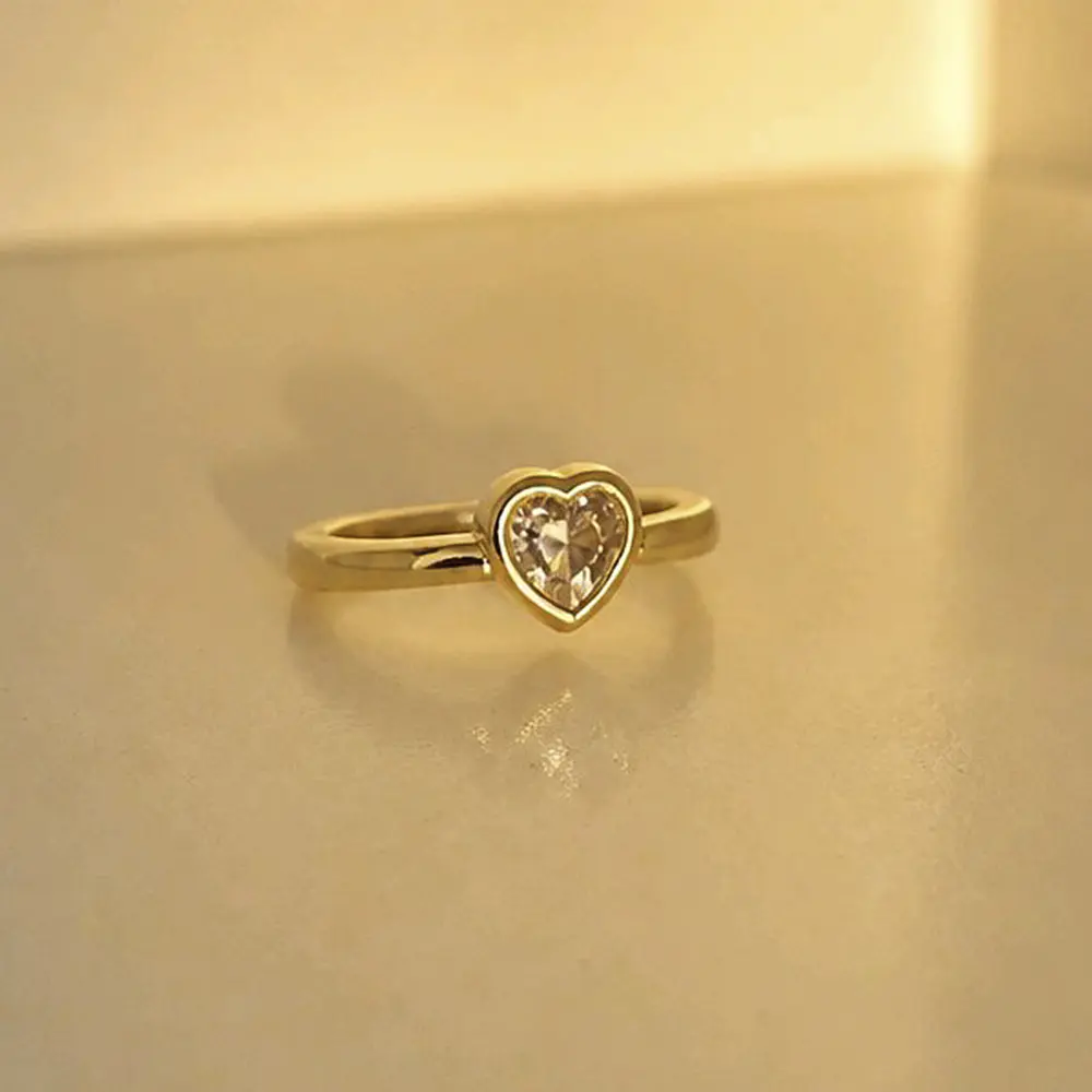 ANILLO CORAZON SOLITAIRE BRILLANTE