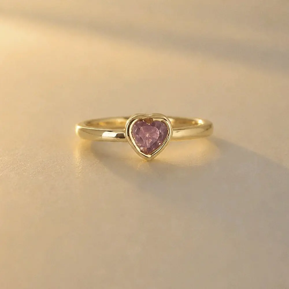 ANILLO CORAZON SOLITAIRE PALOROSA