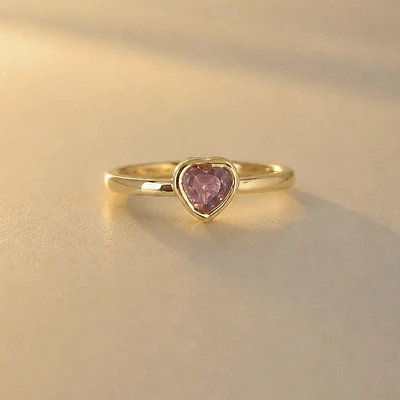 ANILLO CORAZON SOLITAIRE PALOROSA