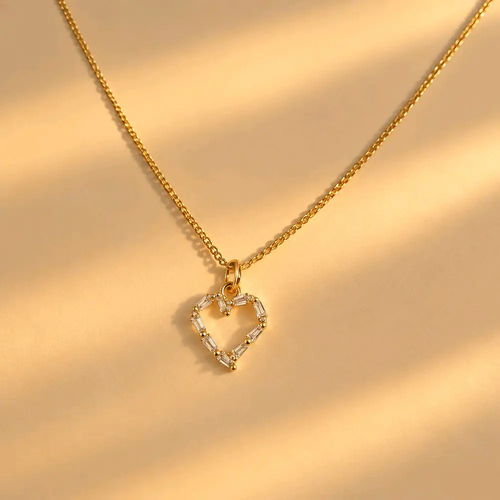 CADENA CORAZON BRILLANTE