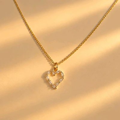 CADENA CORAZON BRILLANTE