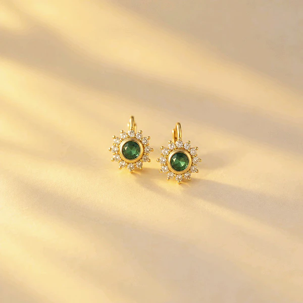 MINI AROS GIRASOL VERDE BRILLANTE