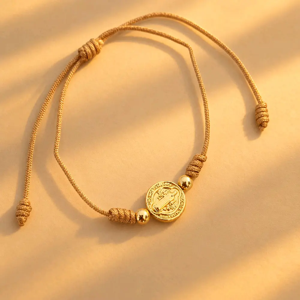 PULSERA SAN BENITO CORDON PIEL