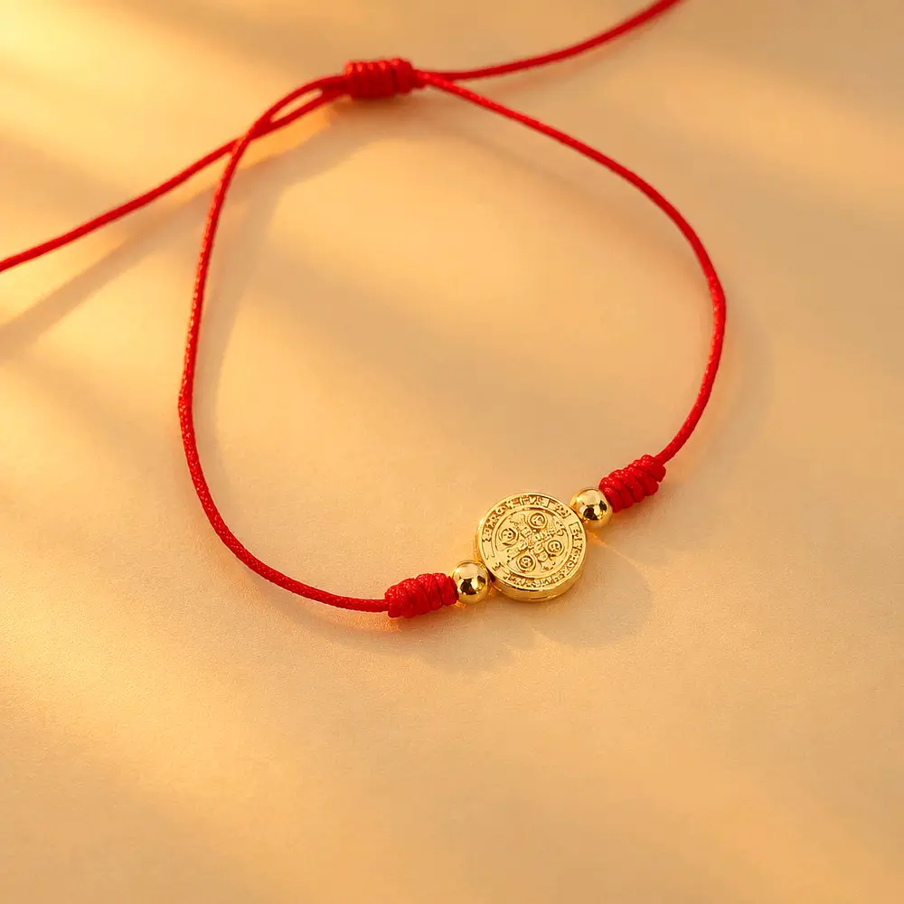 PULSERA SAN BENITO CORDON ROJO