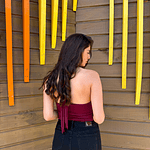 Ariana Top Choker Burdeo