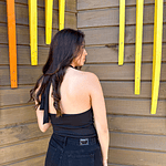 Ariana Top Choker Negro