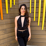 Ariana Top Choker Negro