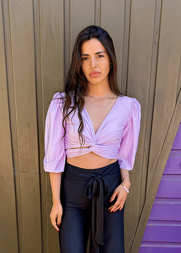 Isis Top manga 3/4 princesa Lila