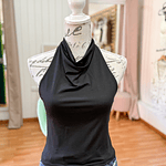 Eda Top Drapeado Negro