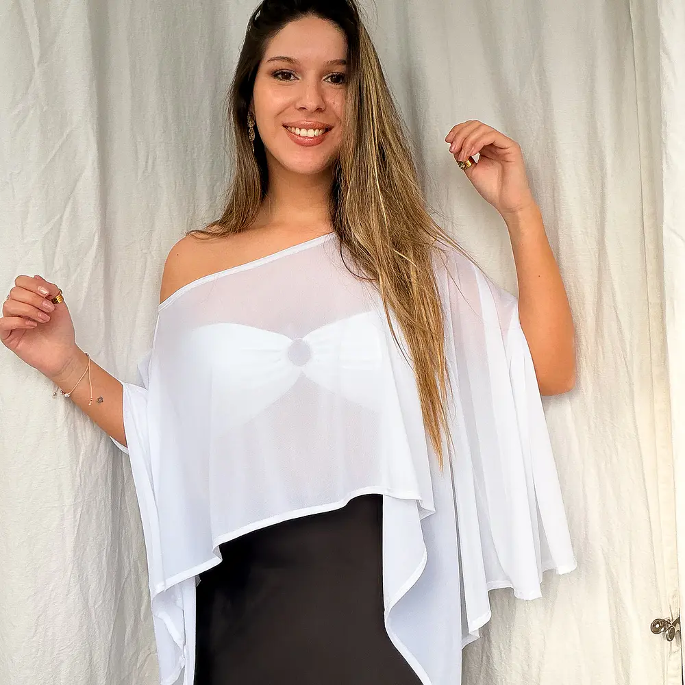 Capa Oversize Malla Blanco