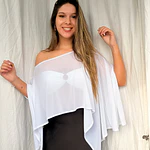 Capa Oversize Malla Blanco