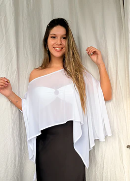 Capa Oversize Malla Blanco