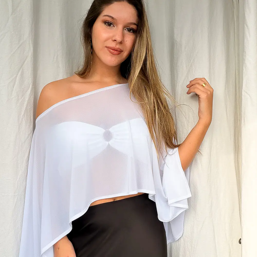 Capa Oversize Malla Blanco