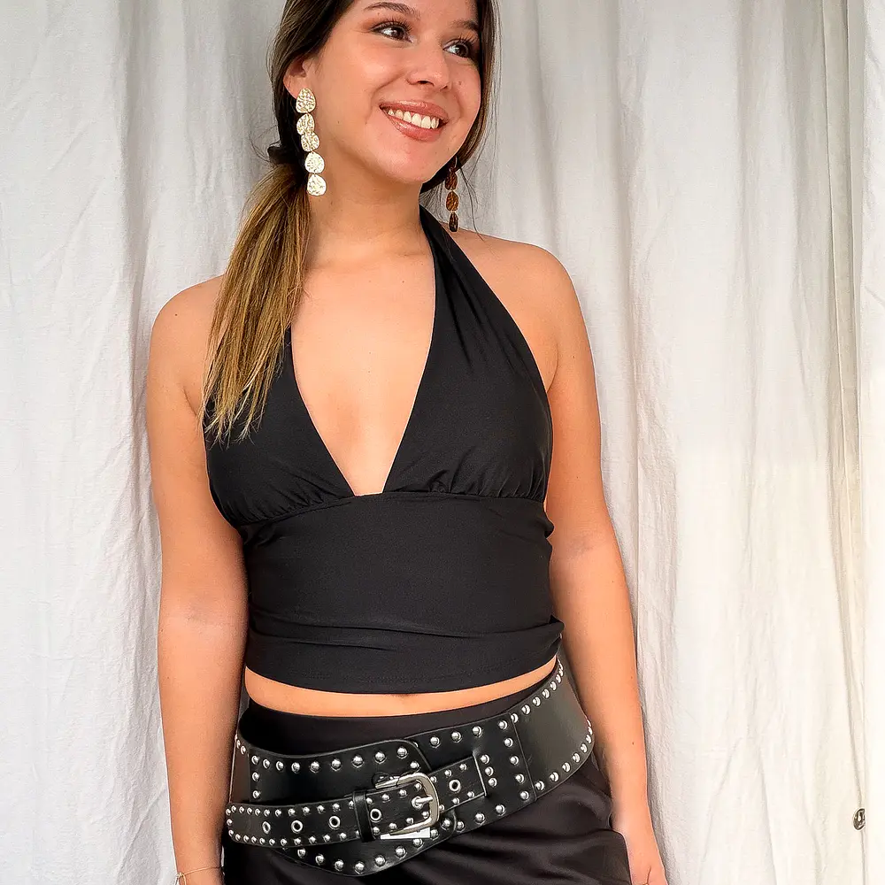 Julieta Top Básico Negro