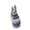 Figura de Buda en Mano blanco- azul