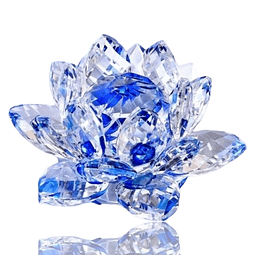 Flor de Lotus de Cristal - Azul