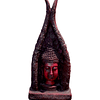 MAYOR 3 Cabeza de Buda en Altar de Poliresina - Belleza Espiritual y Foco de Devoción 