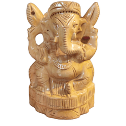 Figura Ganesha de Madera Tallada