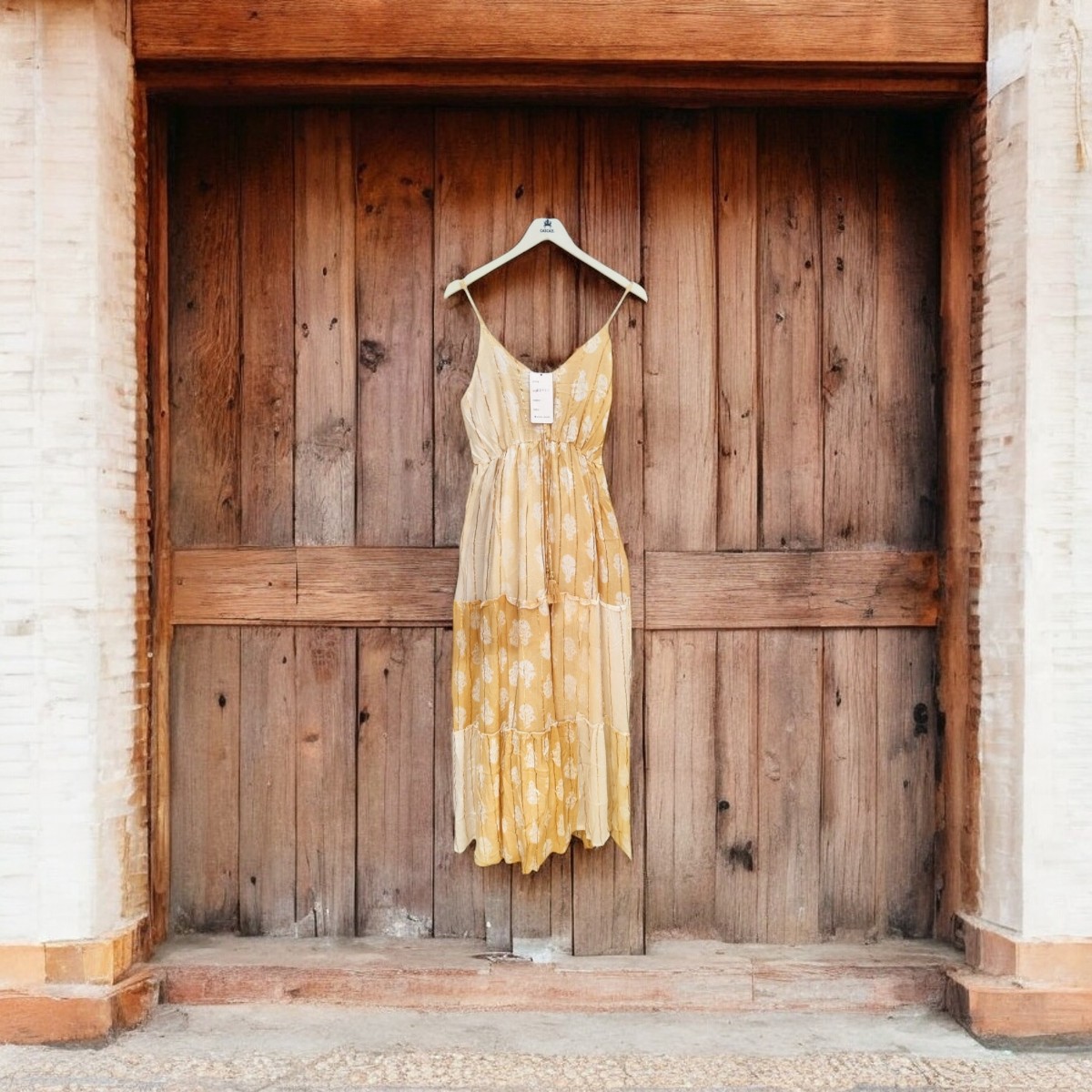 Vestido Amplio de Lurex sin Mangas  