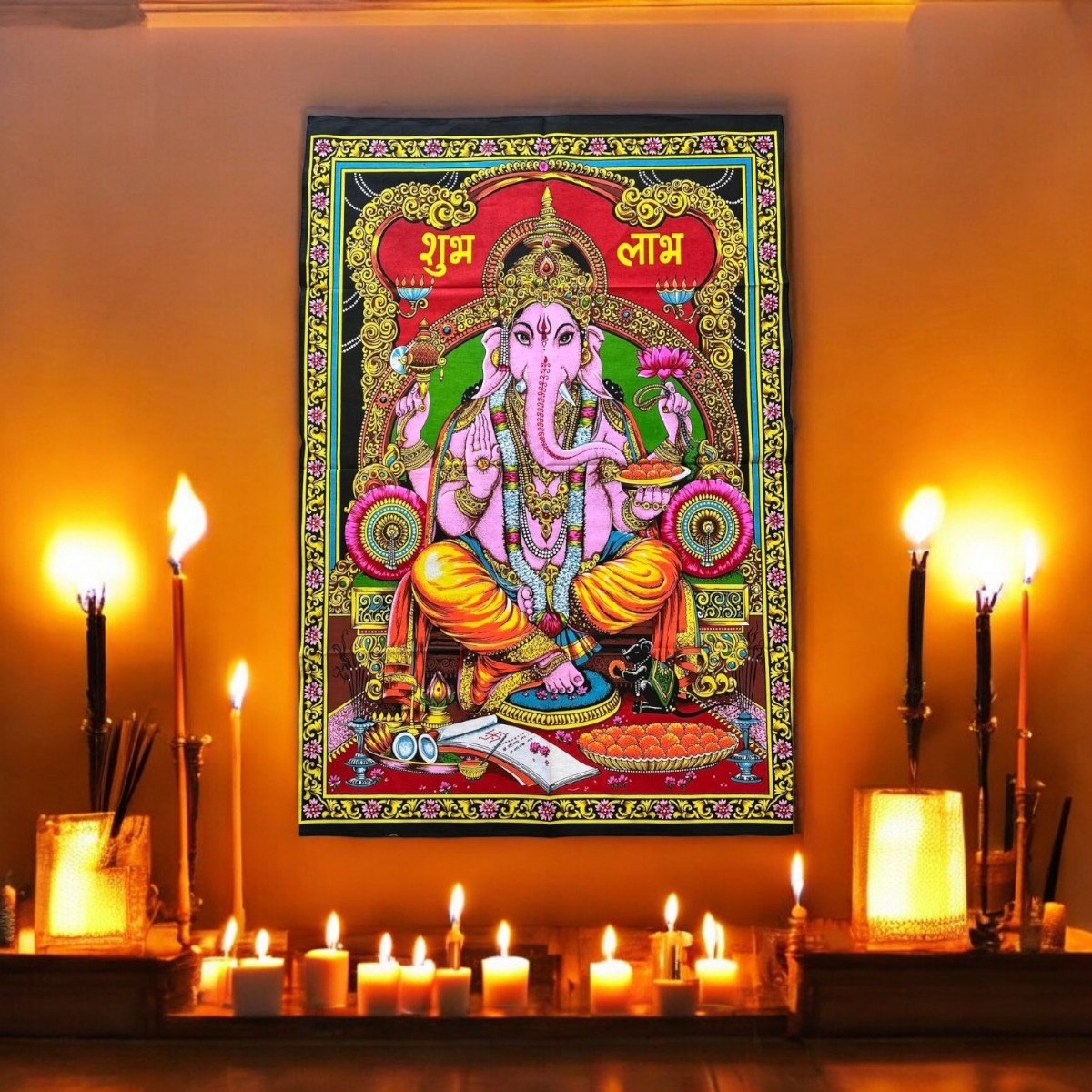 Tapiz de Ganesha Multicolor