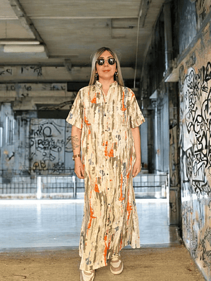 vestido camisero Manga Corta