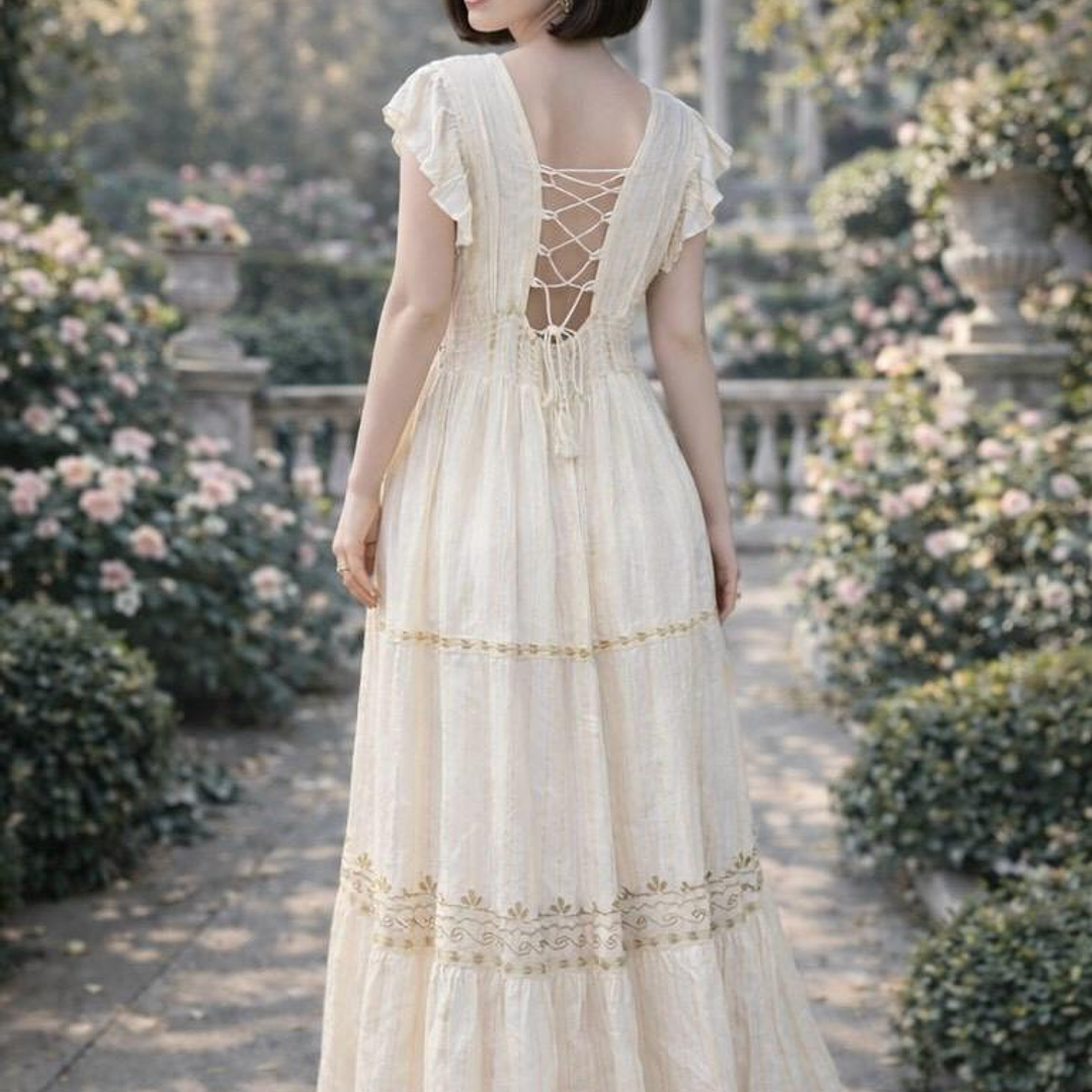 Vestido Lurex Flor  3