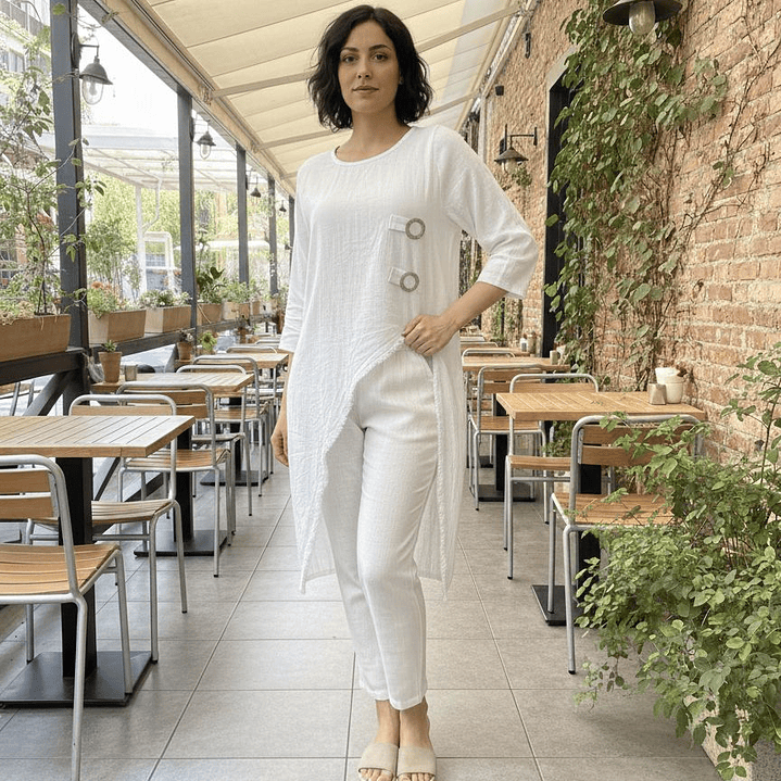 vestido Lino Manga  3