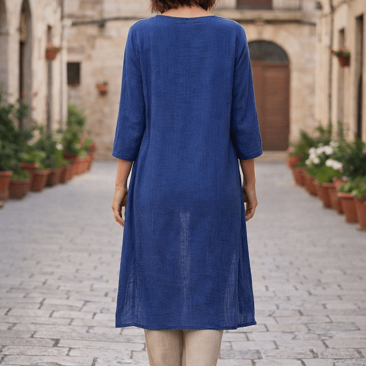 vestido Lino Manga  4