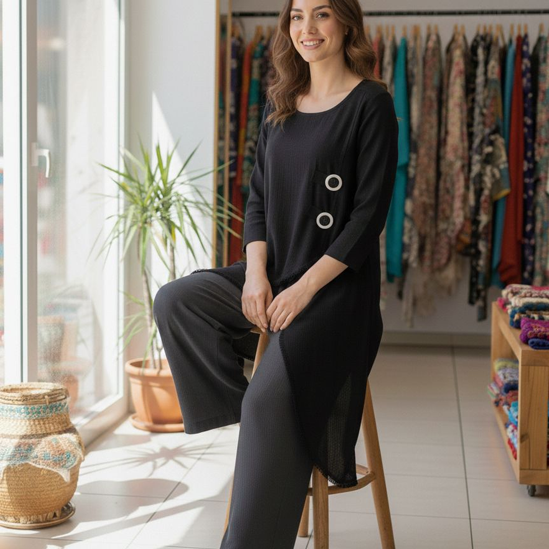 vestido Lino Manga  5