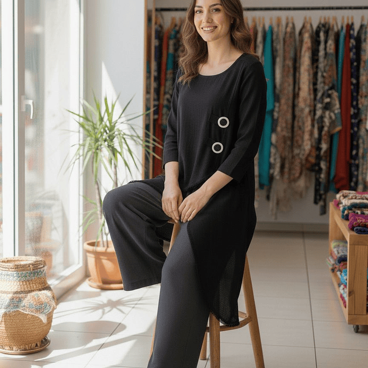 vestido Lino Manga  5