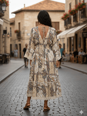 Vestido Lurex Manga Murcielago 