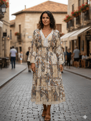 Vestido Lurex Manga Murcielago 