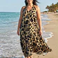 Vestido Largo Halter de Seda con Estampado Dorado - Hecho en India - thumbnail 5