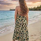 Vestido Largo Halter de Seda con Estampado Dorado - Hecho en India - thumbnail 3
